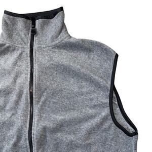 WEATHER PERFECT FULL ZIP SWEATER VEST SIZE L GRAY KNIT LAYER